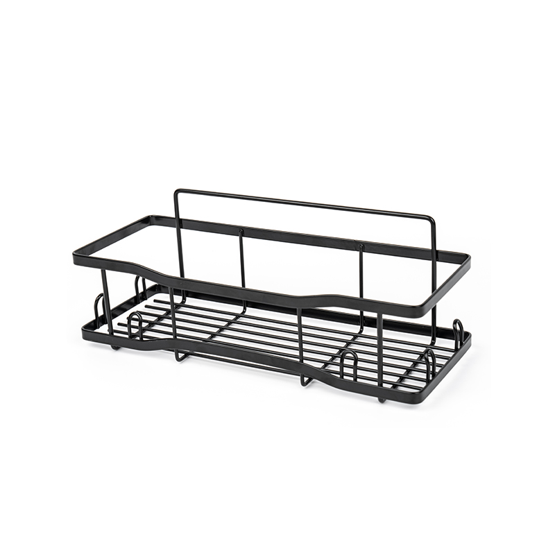 Keranjang Penyimpanan Kawat Logam Terpasang di Dinding untuk Dapur & Kamar Mandi