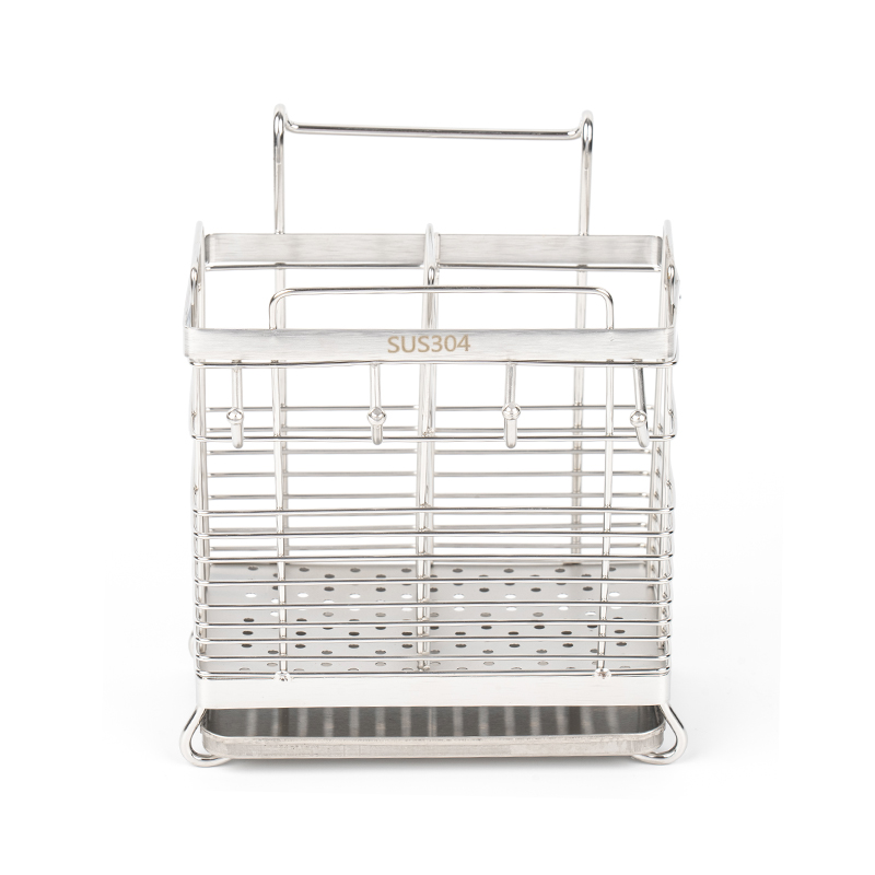 304 Tempat Sumpit Peralatan Dapur Stainless Steel Pengeringan