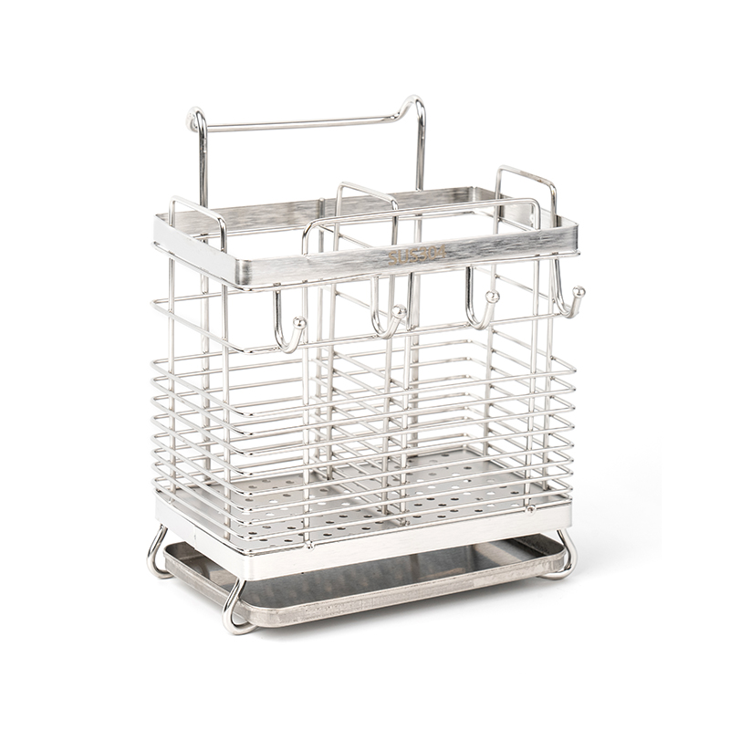 304 Tempat Sumpit Peralatan Dapur Stainless Steel Pengeringan