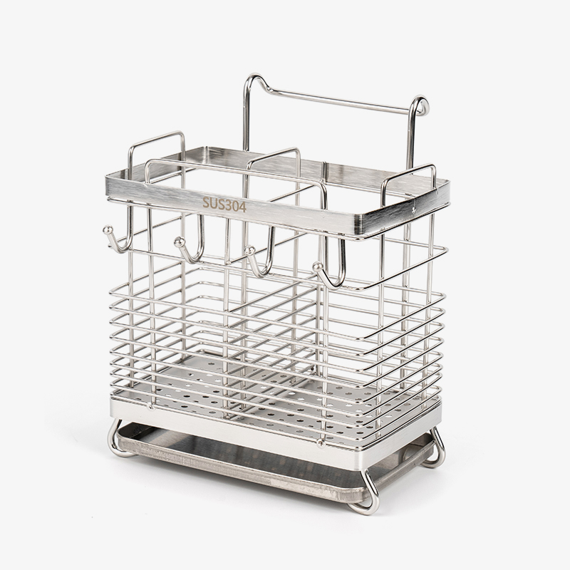 304 Tempat Sumpit Peralatan Dapur Stainless Steel Pengeringan