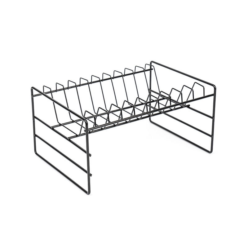 Rak Penyimpanan Wastafel Multifungsi Hitam untuk Peralatan