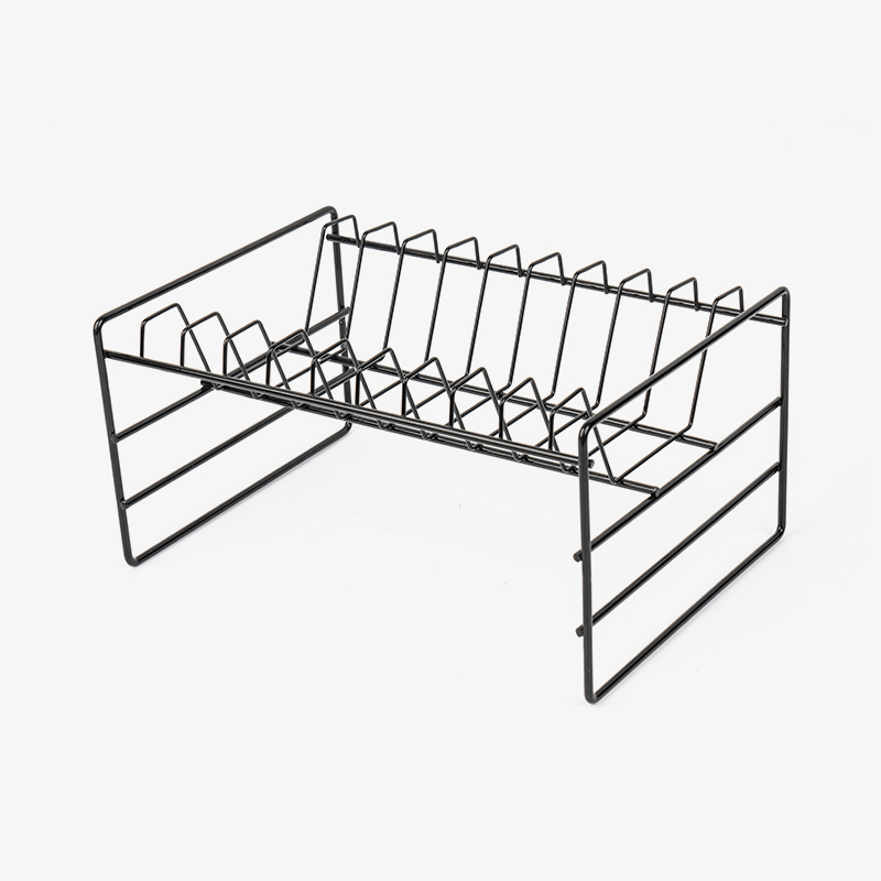 Rak Penyimpanan Wastafel Multifungsi Hitam untuk Peralatan