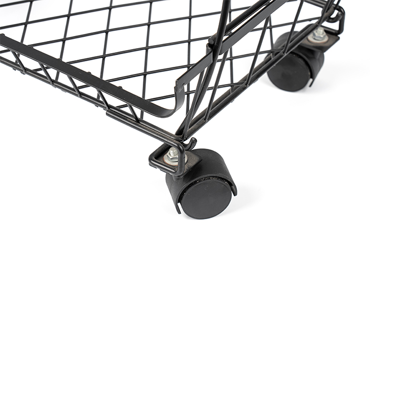 Keranjang Buah & Sayuran 4 Tingkat yang Dapat Ditumpuk dengan Roda Bergulir