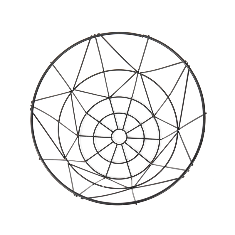 Tempat Sampah Wire Mesh Bulat Hitam untuk Kantor & Kamar Tidur