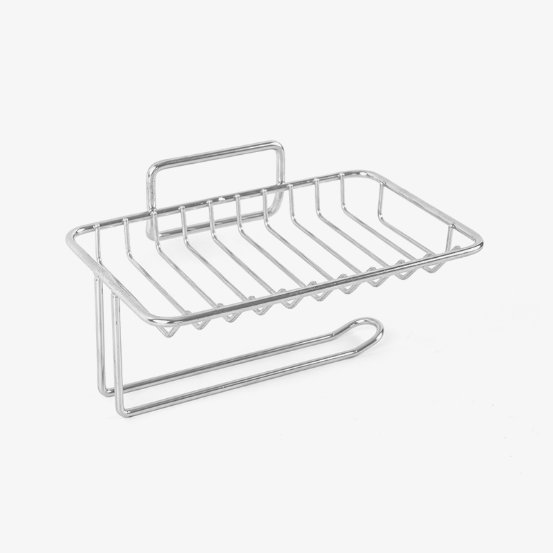 Tempat Sabun Keramik dengan Drainase Mandiri & Dudukan Baja Tahan Karat