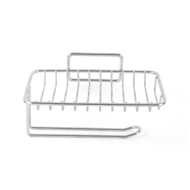 Tempat Sabun Keramik dengan Drainase Mandiri & Dudukan Baja Tahan Karat