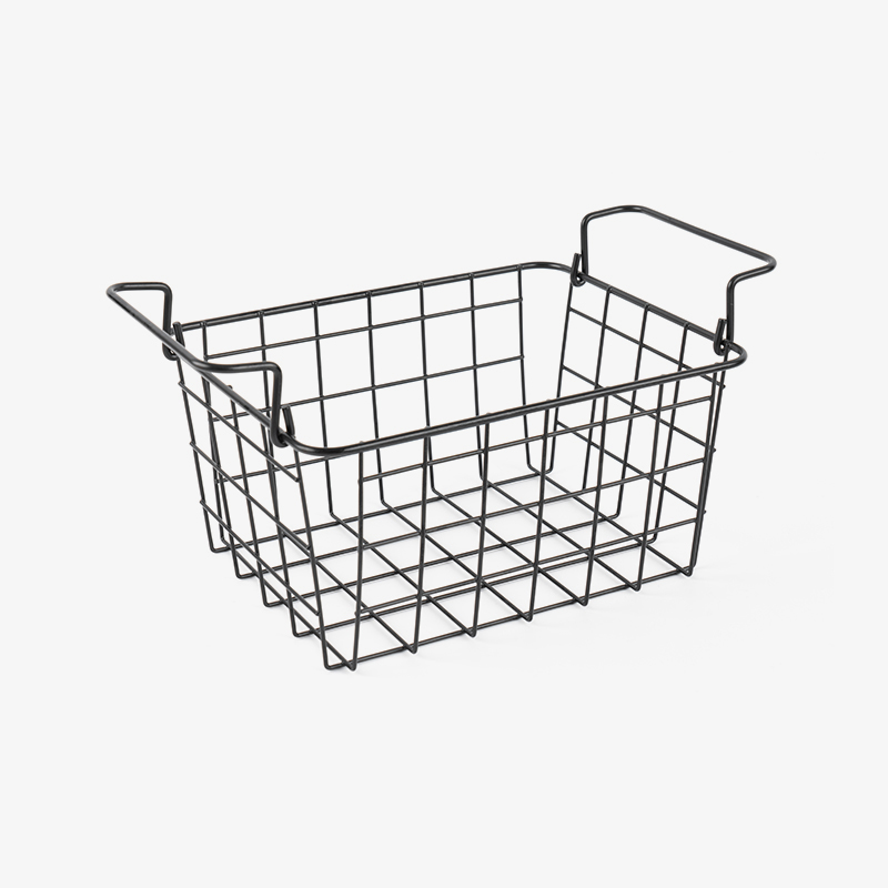 Tempat Penyimpanan Utilitas Stackable Wire Mesh Logam, Persegi Panjang Besar