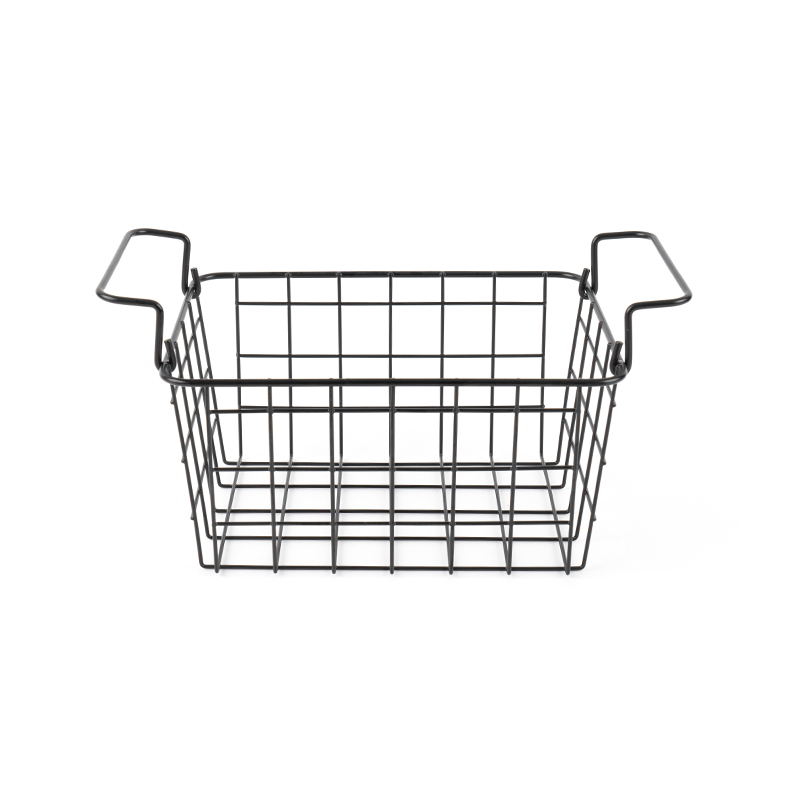 Tempat Penyimpanan Utilitas Stackable Wire Mesh Logam, Persegi Panjang Besar