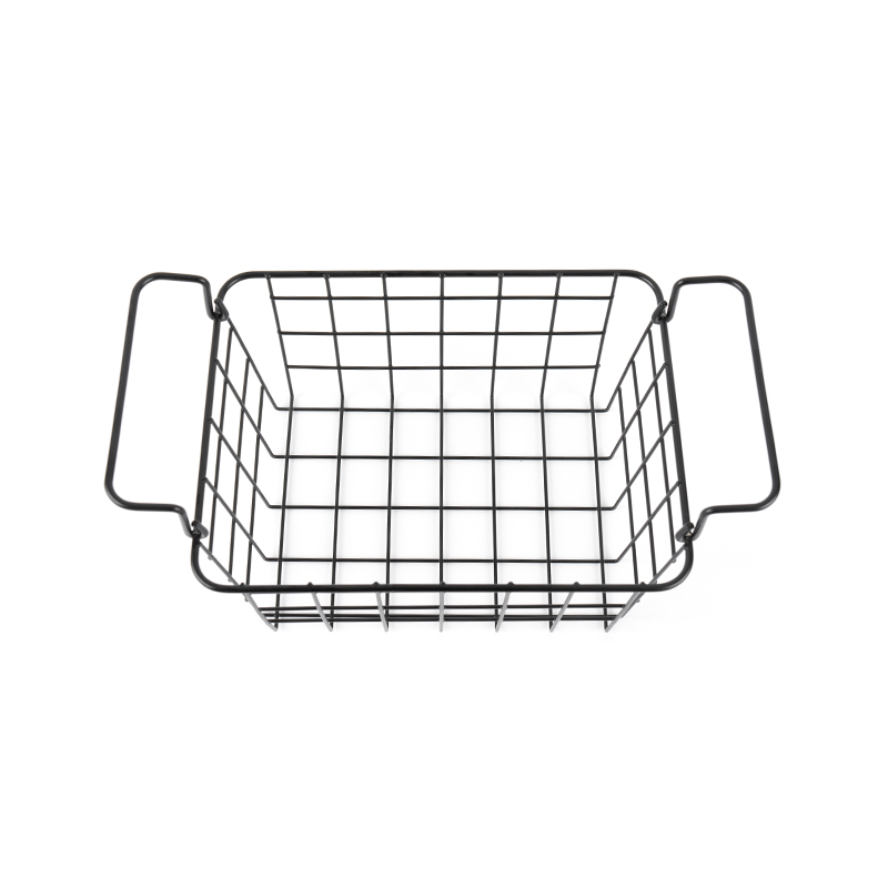 Tempat Penyimpanan Utilitas Stackable Wire Mesh Logam, Persegi Panjang Besar