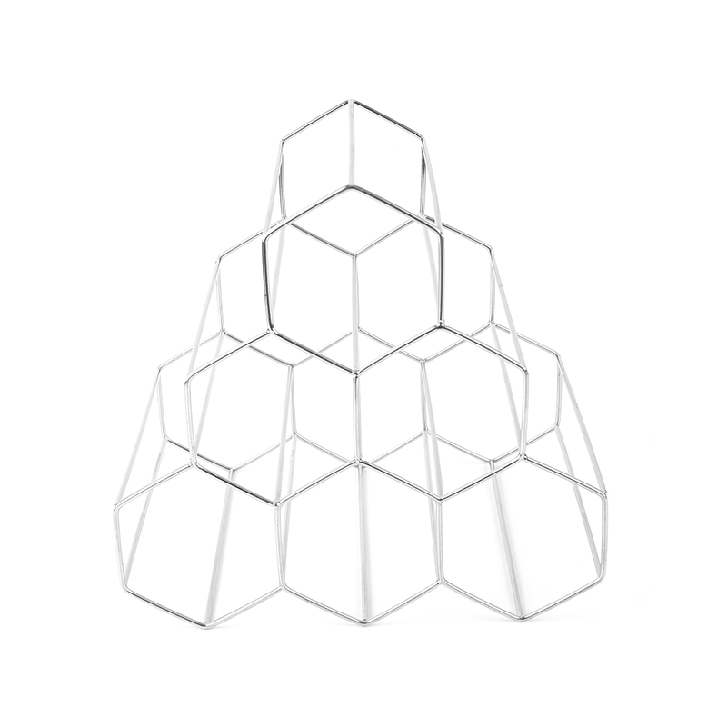 Rak Botol Anggur Berdiri Bebas 3 Tingkat untuk Meja