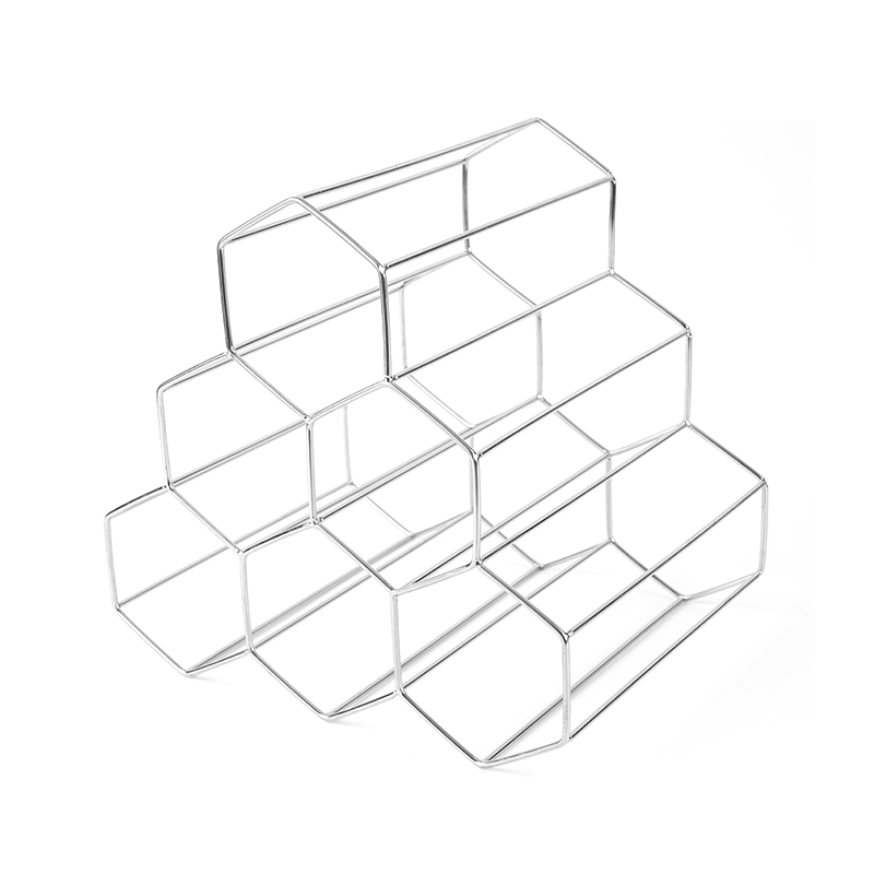 Rak Botol Anggur Berdiri Bebas 3 Tingkat untuk Meja