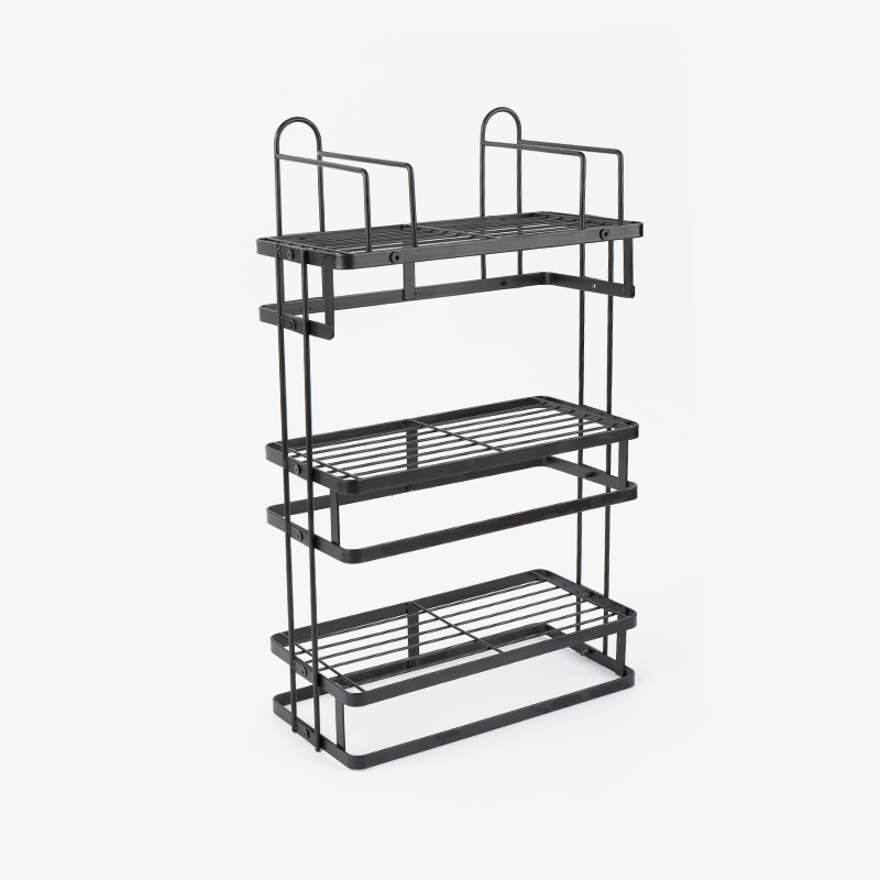 Rak Penyimpanan Logam 3 Rak yang Dapat Disesuaikan untuk Dapur & Garasi