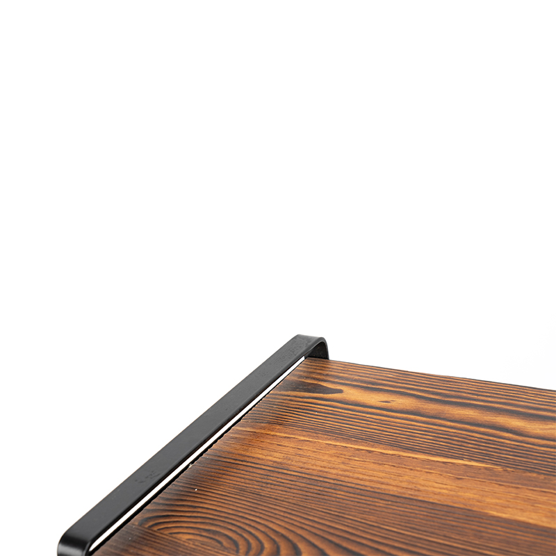 Botol Rak Anggur Meja Kayu Pedesaan Tidak Perlu Perakitan